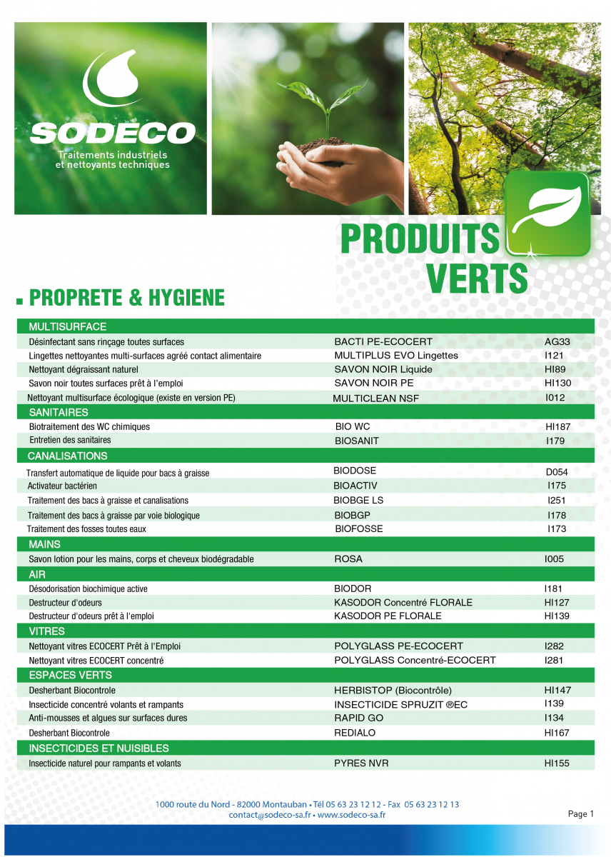 Campings solutions désinfection, insecticides, désherbants 